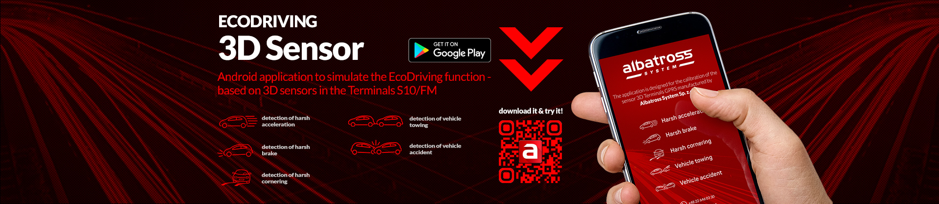 3D sensor - captures the event, and then on the basis of proprietary calibration algorithm and data analysis allows to determine the driving style