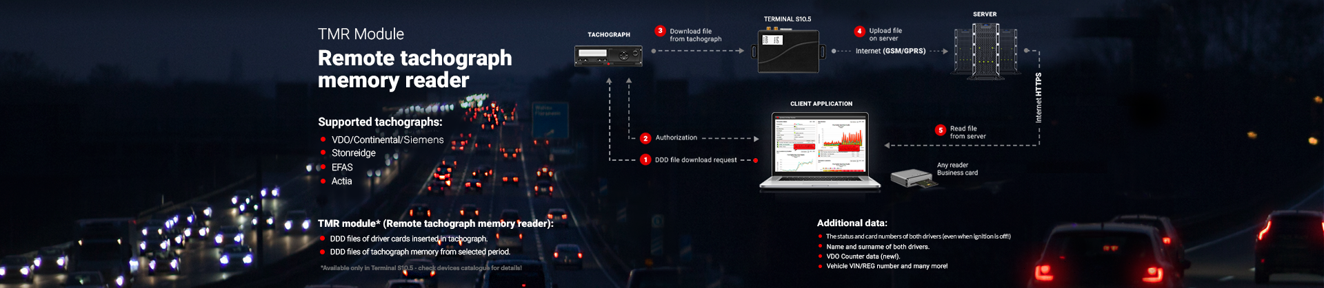 TMR Module - Remote tachograph memmory reader